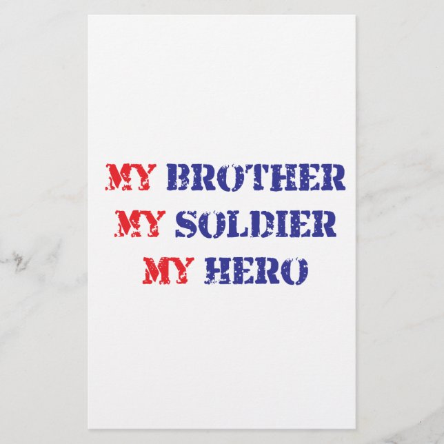 Papier Mon frère, mon soldat, mon héros (Devant)