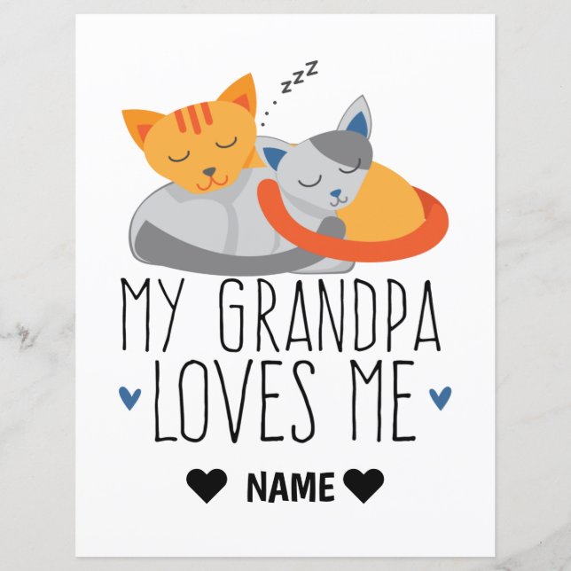 Papier Mon Grand-Père M'Aime (Devant)