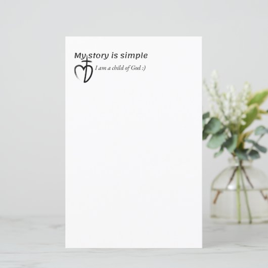 Papier Mon histoire est simple (Debout devant)