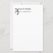 Papier Mon histoire est simple (Devant)