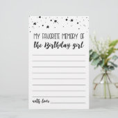 Papier Mon souvenir favori du jeu de fête de fille d'anni (Debout devant)