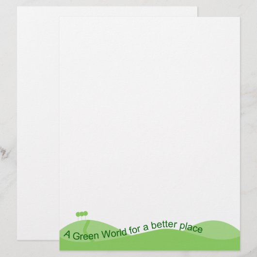 Papier Monde vert (Devant / Derrière)