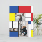 Papier Mondrialist minimalist De Stijl Geo Photo Art Mode (Debout devant)