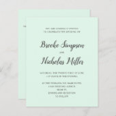 Papier Monnaie BAS COÛT Simple écriture minima Mariage (Devant / Derrière)