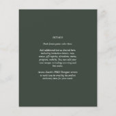 Papier Monochrome moderne tout en un Mariage budget (Dos)