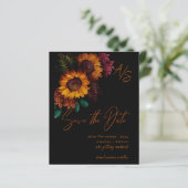 Papier Monogram Black Burnt Orange Wedding Enregistrer la (Debout devant)