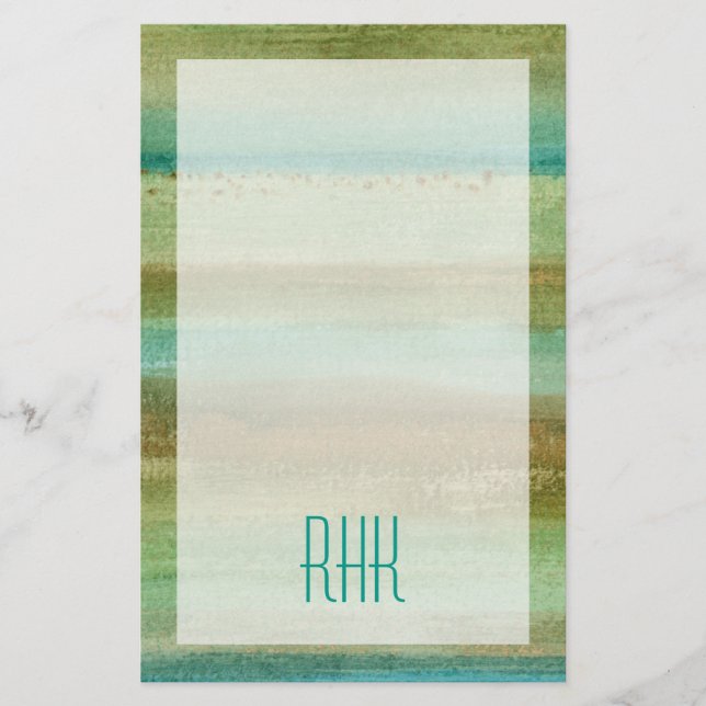 Papier Monogram | Champs au printemps I (Devant)