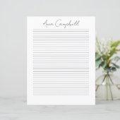 Papier Monogram Chic Script Name Stationery Paper (Debout devant)