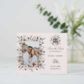 Papier Monogram Dusty Rose photo Mariage ENREGISTRER LA D (Debout devant)