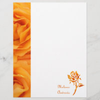 Monogramme Beau Jaune Orange Hybride Roses de thé