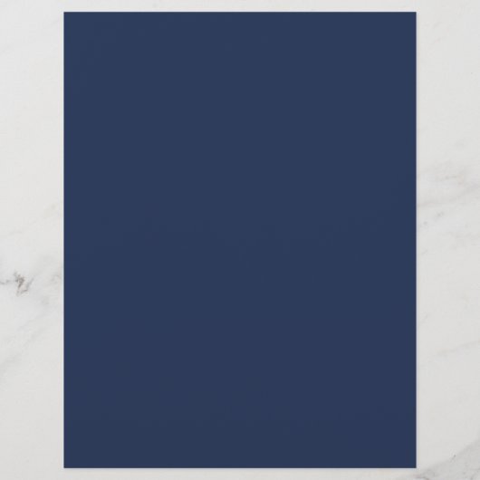 Papier Monogramme bleu marine simple Élégant Mariage (Dos)