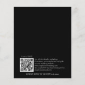 Papier Monogramme Budget Peacock noir QR Mariage Invitati (Dos)