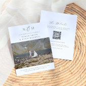 Papier Monogramme budgétaire tout en un code QR Mariage p