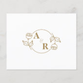 Papier Monogramme classique élégant, mariage Enregistrer  (Dos)