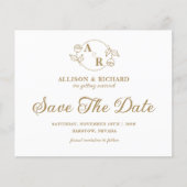 Papier Monogramme classique élégant, mariage Enregistrer  (Devant)