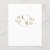 Papier Monogramme classique élégant mariage invitation bu (Dos)