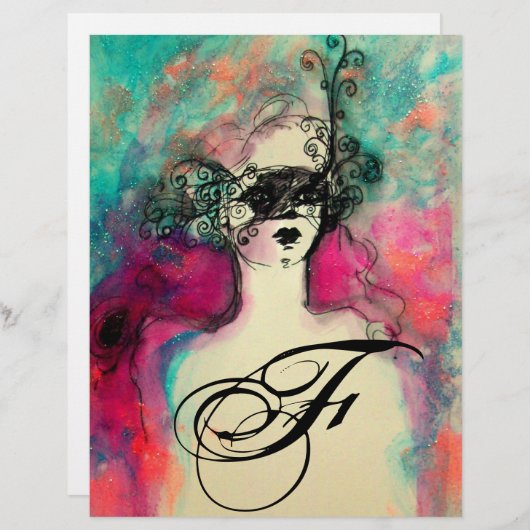 PAPIER MONOGRAMME DE CHARME (Devant / Derrière)