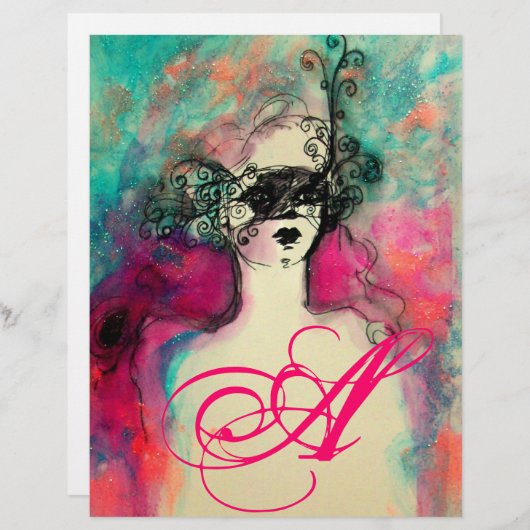 PAPIER MONOGRAMME DE CHARME (Devant / Derrière)