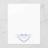 Papier Monogramme de Mariage bleu victorien (Dos)