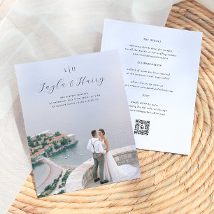 Papier Monogramme de mariage Code QR photo budget tout-