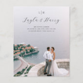 Papier Monogramme de mariage | Code QR photo budget tout- (Devant)