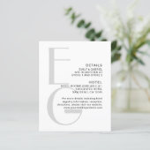 Papier Monogramme élégant. Détails mariages modernes simp (Debout devant)