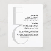 Papier Monogramme élégant. Détails mariages modernes simp (Devant)