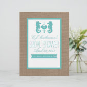 Papier Monogramme Fête des mariées Cheval de mer Recette (Debout devant)