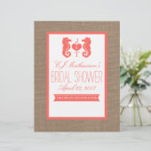 Papier Monogramme Fête des mariées Cheval de mer Recette  (Debout devant)