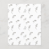 Papier monogramme floral botanique classique Invitation b (Dos)