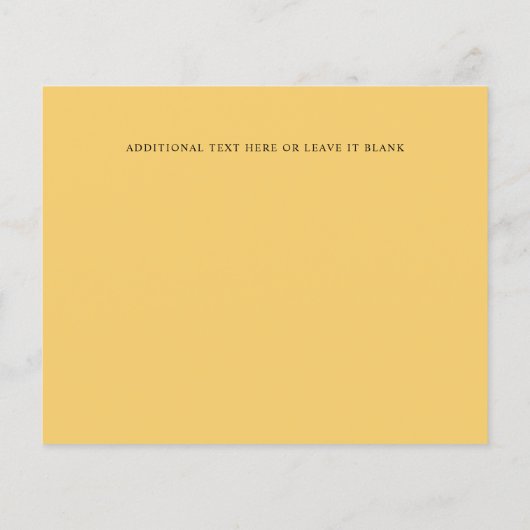 Papier Monogramme Jaune Floral Photo Mariage ENREGISTRER  (Dos)