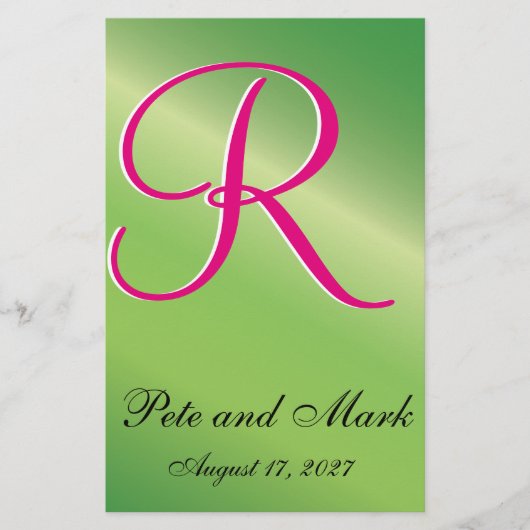 Papier Monogramme Mariage de Crimson (Devant)