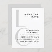 Papier Monogramme. Mariage de typographie simple Enregist (Devant / Derrière)