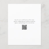 Papier Monogramme moderne QR Code Faire-part de mariage p (Dos)