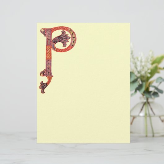 PAPIER MONOGRAMME P CELTIQUE (Debout devant)