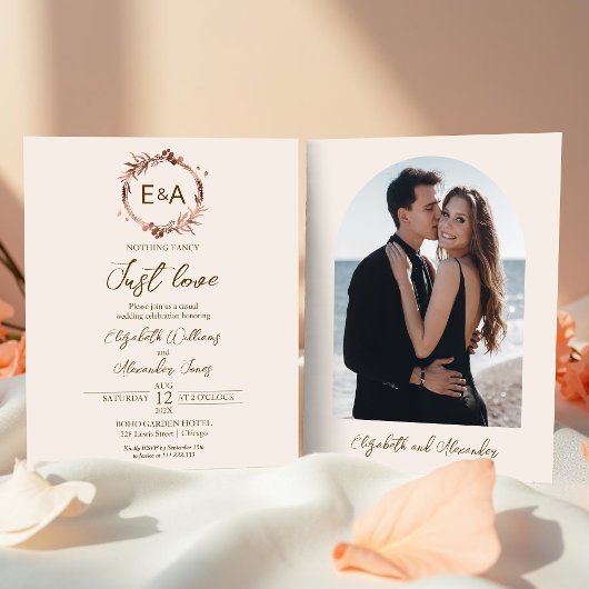 Papier Monogramme Photo Budget Mariages Invitations