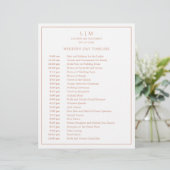 Papier Monogramme Rose Simple Élégant Calendrier de Maria (Debout devant)