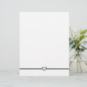 Papier monogramme simple et élégant - Noir (Debout devant)