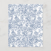 Papier Monogramme victorien budget Mariage bleu français (Dos)