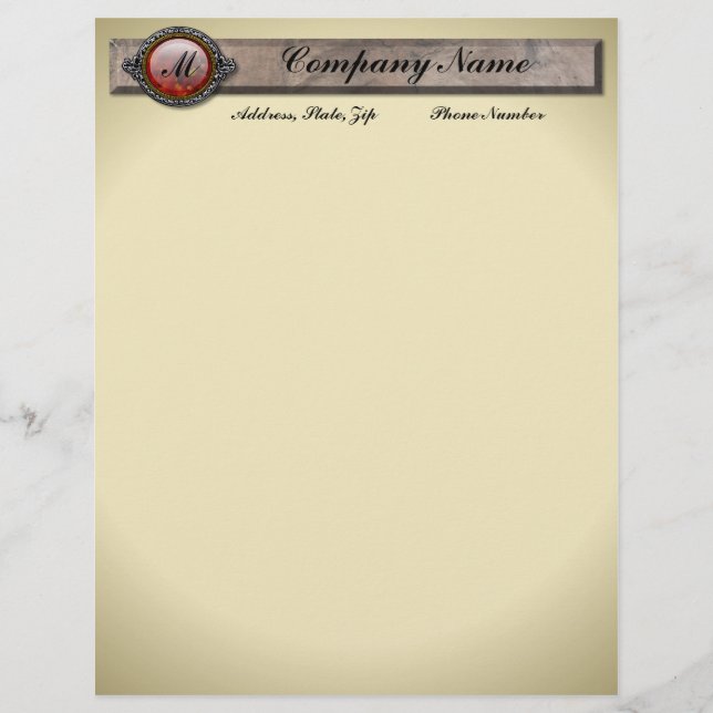 Papier Monogramme vintage de Broche victorienne (Devant)