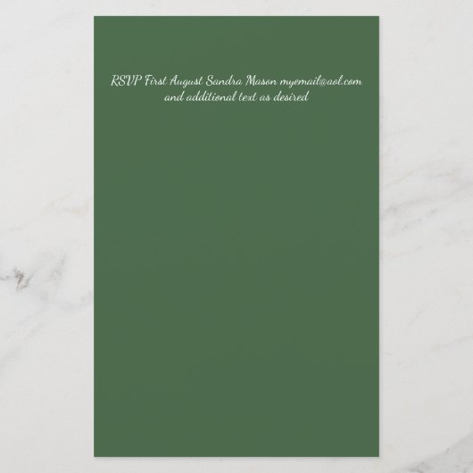 Papier Monographie de verdure moderne Mariage budgétaire (Dos)