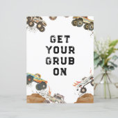 Papier Monster Truck Boys Anniversaire Table Cadeau Alime (Debout devant)