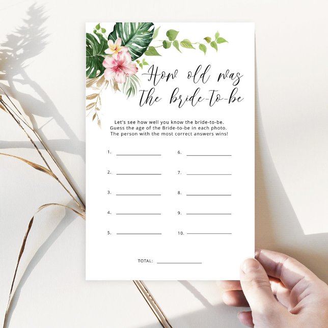 Papier Monstère tropicale Quel âge avait la mariée pour ê (Créateur téléchargé)