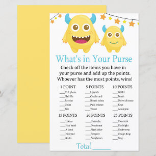 Papier Monstre Qu'est-ce que votre jeu de sac à main Baby