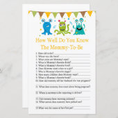 Papier Monstres Connaissez-vous bien le jeu de baby showe (Devant / Derrière)