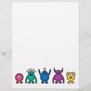 Papier Monstres extraterrestres arc-en-ciel