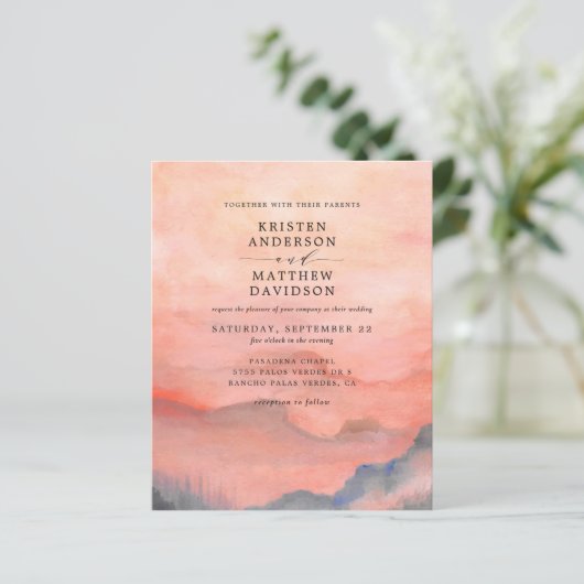 Papier Montagne Sunset Budget (Debout devant)