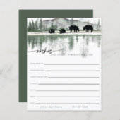 Papier Montagnes Rustiques | Voeux pour bébé (Devant / Derrière)