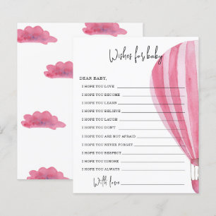 Papier Montgolfière   voeux pour bébé