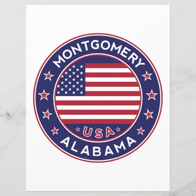 Papier Montgomery, Alabama (Devant)